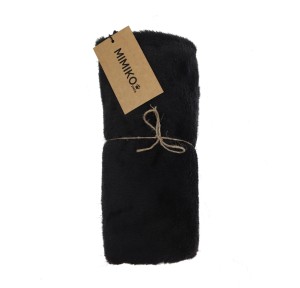 MIMIKO kocyk pluszowy czarny 50x70cm