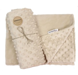 MIMIKO kocyk minky beżowy 50x70cm