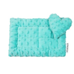 MIMIKO legowisko z sercem miętowe 20x30cm