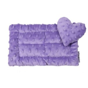 MIMIKO legowisko z sercem wrzosowe 20x30cm