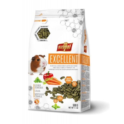 VITAPOL EXCELLENT pełnoporcjowa karma dla świnki morskiej 500g.jpg