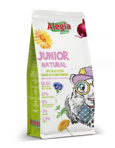ALEGIA junior natural świnka morska 650g.webp