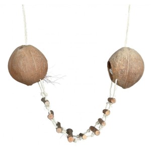 TRIXIE podwójny domek z kokosu z drabiną śr. 13 cm