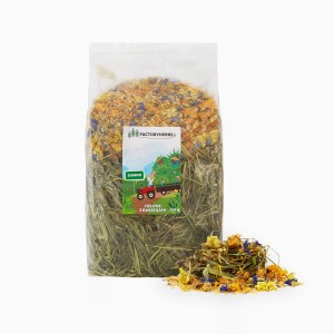 FACTORYHERBS zielone sianko z kwiatami XXL 1,5kg