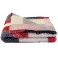 Blovi DryBed VetBed A+ antypoślizgowe posłanie, legowisko dla zwierząt, czerwono-szara krata patchwork 1.jpg
