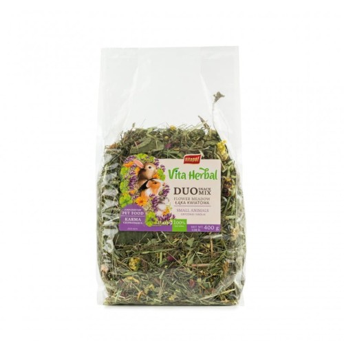 VITAPOL Vita Herbal Duo Snack - łąka kwiatowa dla gryzoni i królika 400g.jpg