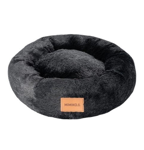 MIMIKO SHAGGY legowisko okrągłe czarne 45cm.jpg