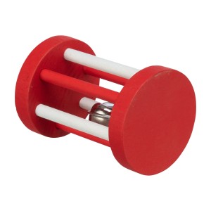 TRIXIE Xmas drewniana rolka z dzwonkiem, zabawka dla gryzoni i królików 5x7 cm