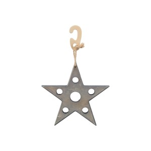 TRIXIE Xmas gwiazda "paśnik" na przysmaki, zabawka dla gryzoni i królików drewno/sizal, szara 14x17 cm