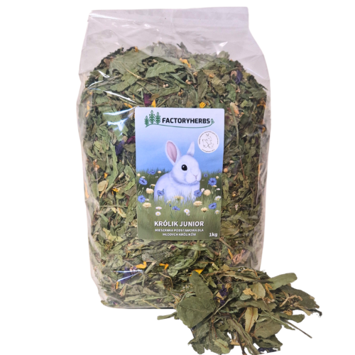 FACTORYHERBS KRÓLIK JUNIOR mieszanka podstawowa dla młodych królików 1kg.png