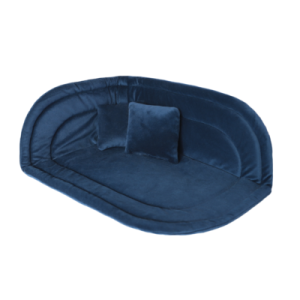 MIMIKO Legowisko narożne z poduszkami Velvet 33x22cm – granat