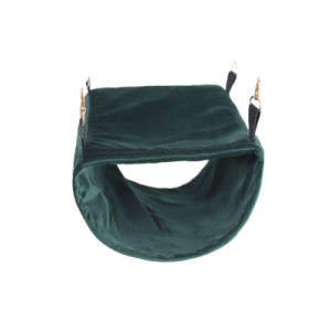 MIMIKO Hamak z piwnicą pojedynczy Velvet 20x30cm – butelkowa zieleń