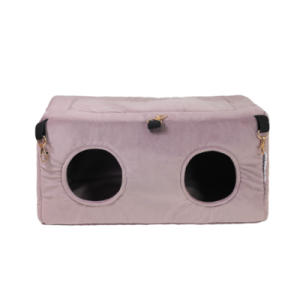 MIMIKO Domek podwójny Velvet 40x20x20xcm – róż