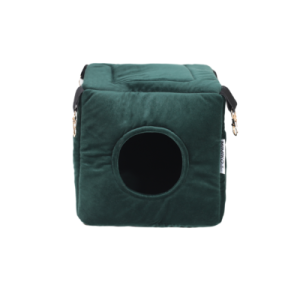 MIMIKO Domek pojedynczy Velvet 20x20x20xcm – butelkowa zieleń