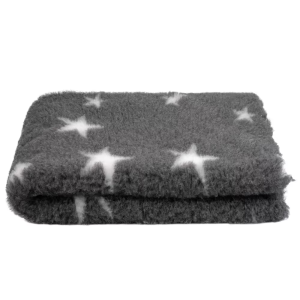 Blovi DryBed A+ - antypoślizgowe posłanie, legowisko dla zwierząt, grafitowe w białe gwiazdki - 75x50cm