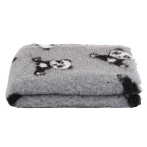 Blovi DryBed A+ - antypoślizgowe posłanie, legowisko dla zwierząt, szare w pandy - 75x50cm