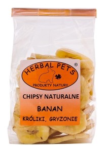 HERBAL PETS chipsy naturalne - banan 75g