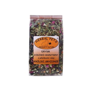 HERBAL PETS grysik ziołowo-warzywny z płatkami róży 100g